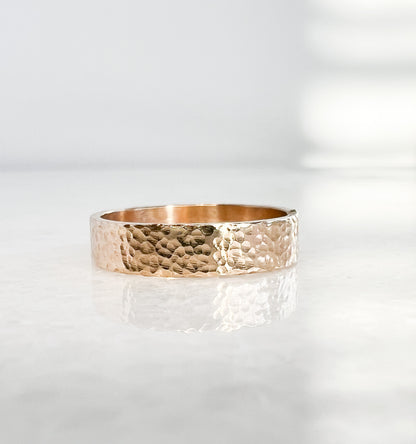 Halo Textured Gold Ring