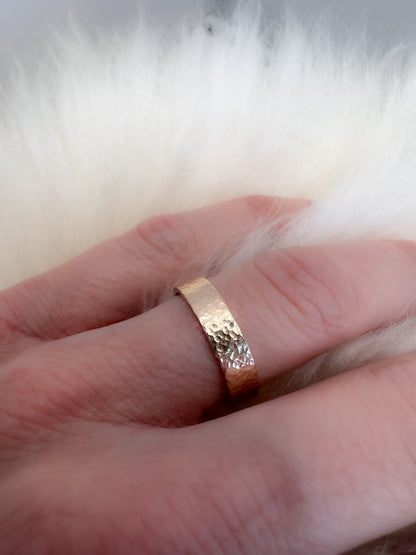 Halo Textured Gold Ring