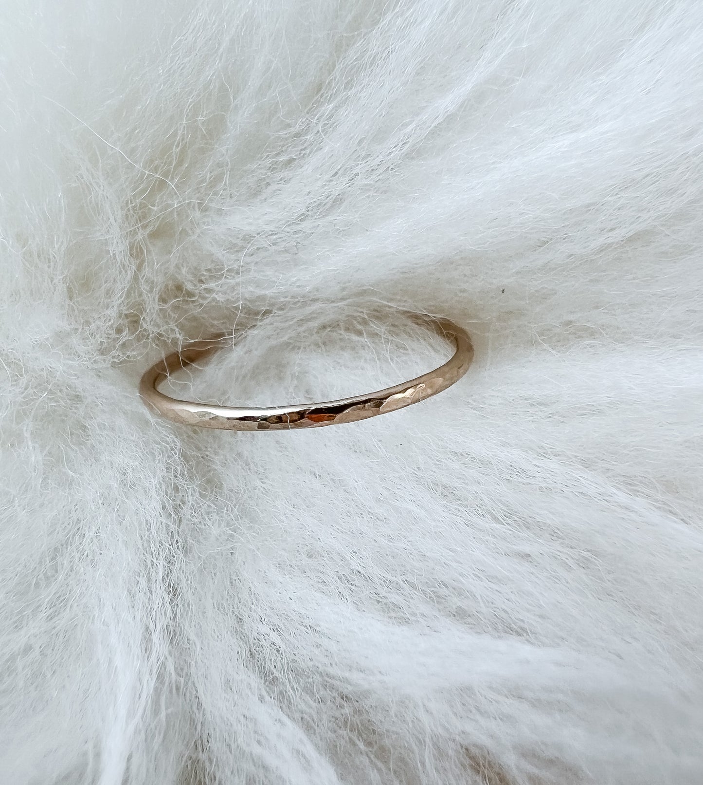 Barely There Round Textured Stack Ring