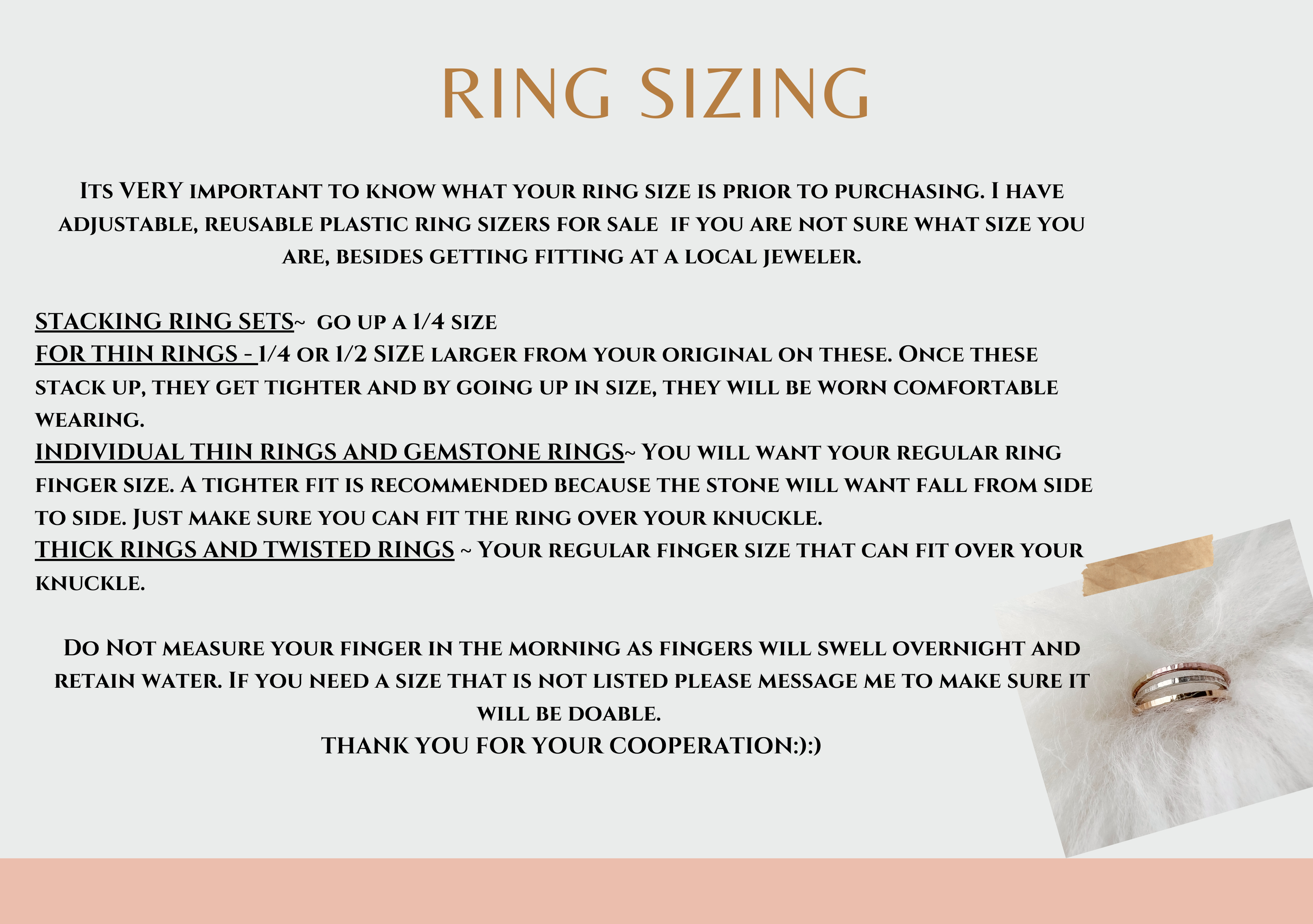 SIZING INFO – Initial Love Jewelry