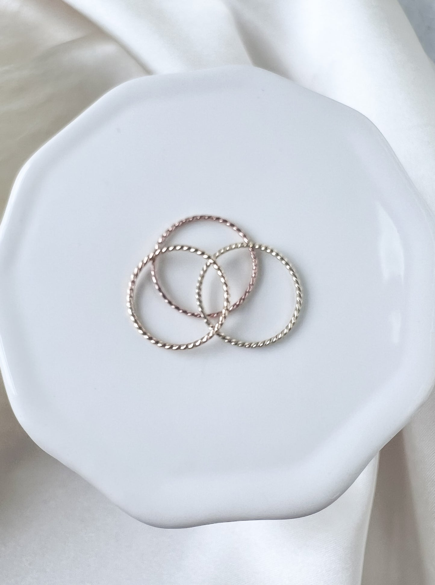 Mini Flat Twist Stack Ring