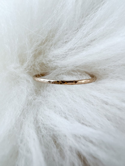 Barely There Round Textured Stack Ring