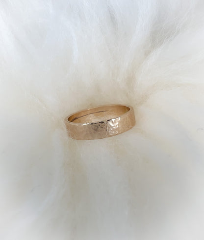 Halo Textured Gold Ring