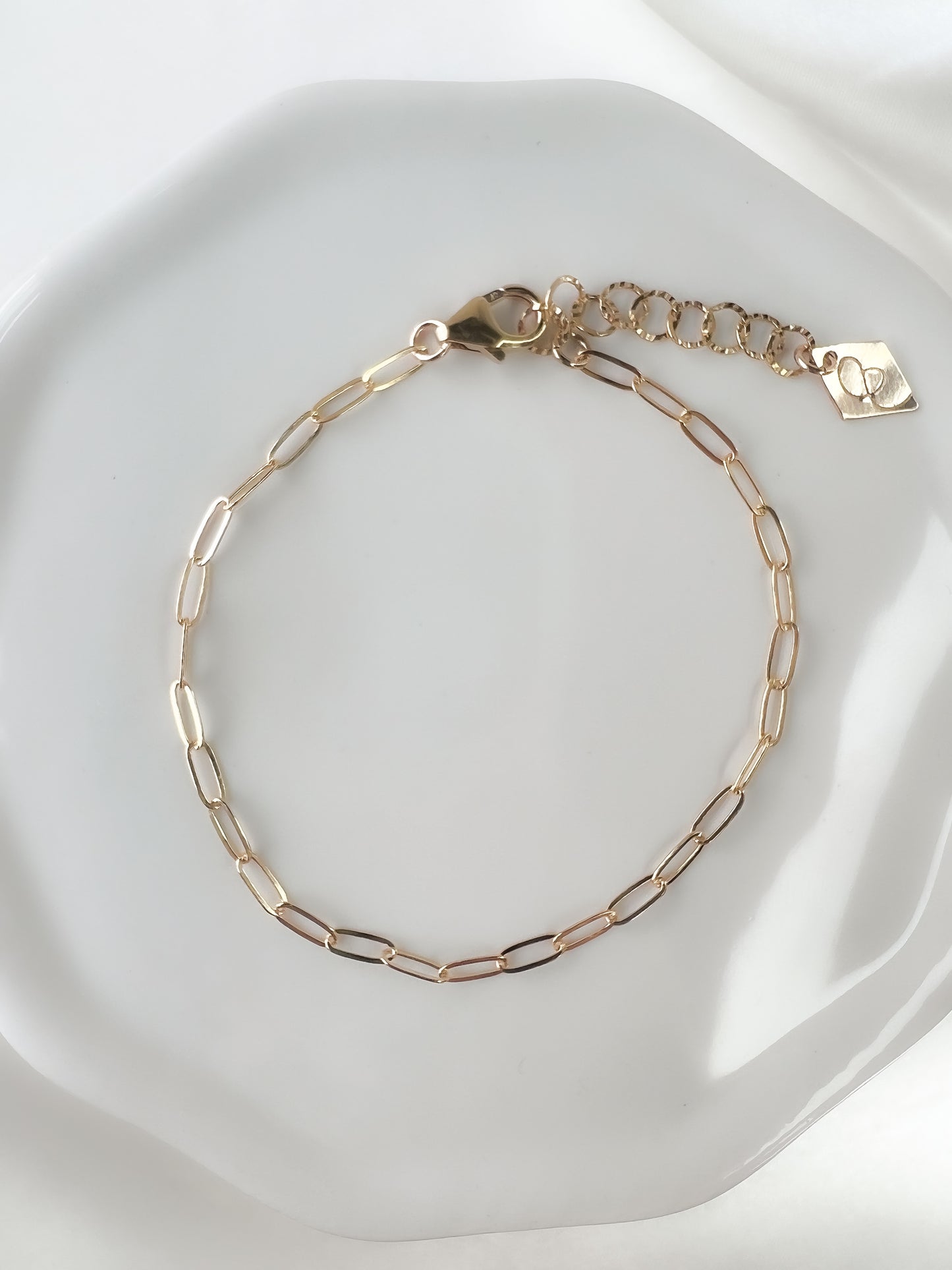 Linked Paperclip Chain Bracelet