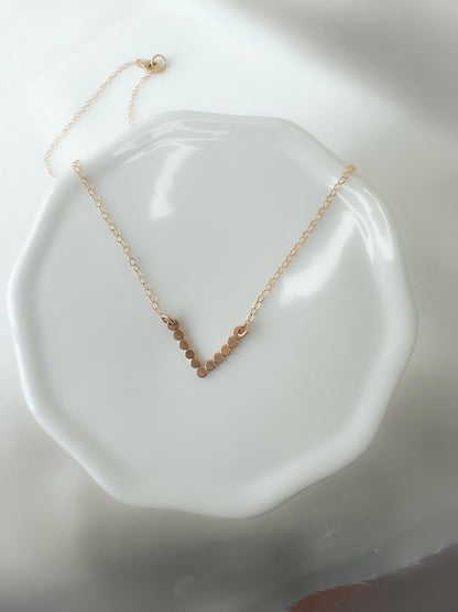 Halo Chevron Necklace