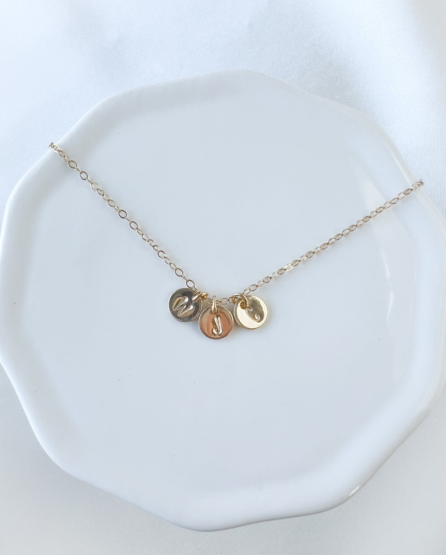 Tiny Initial Necklace