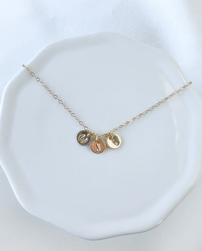 Tiny Initial Necklace