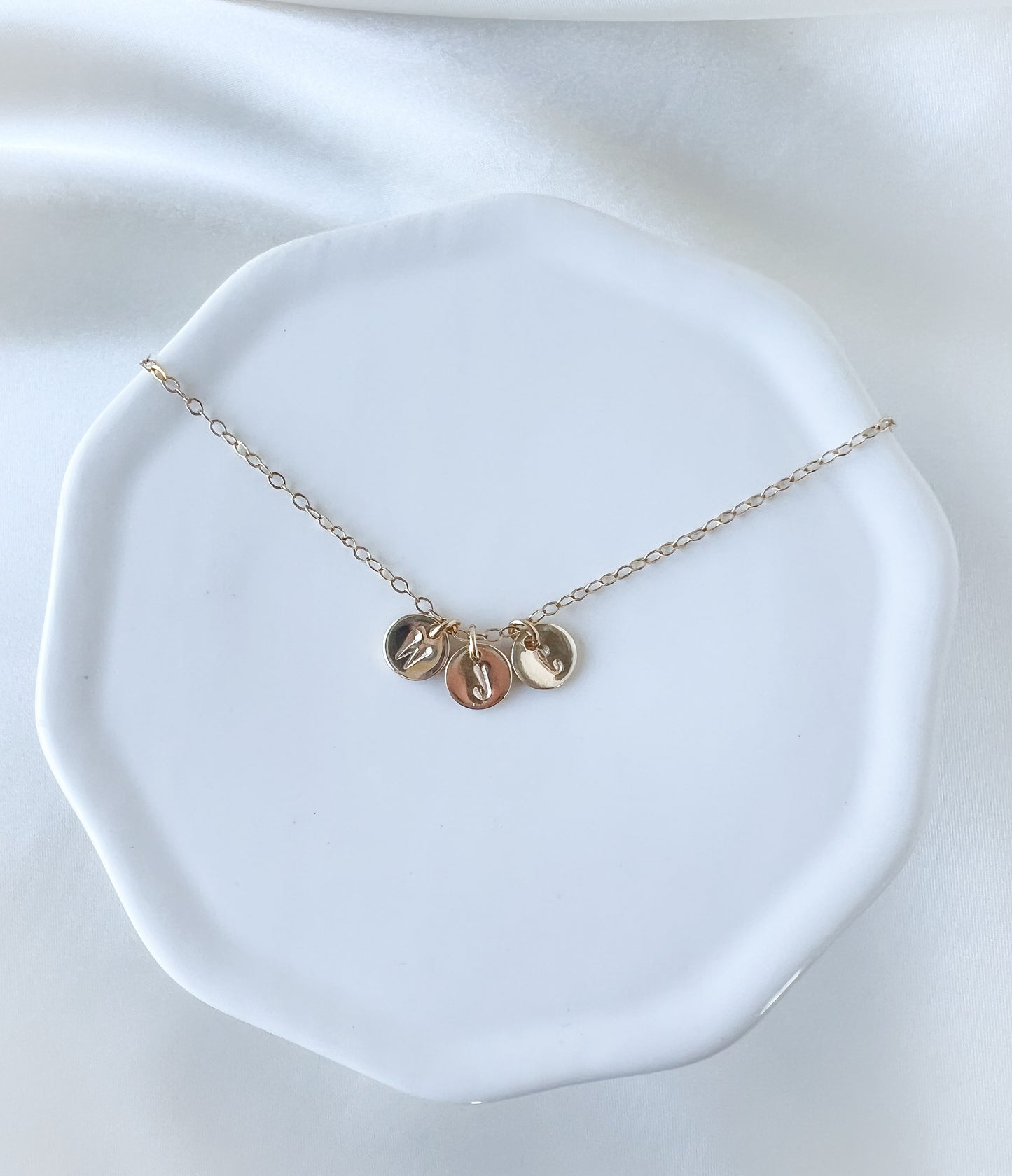 Tiny Initial Necklace