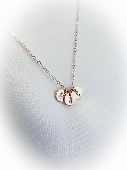 Tiny Initial Necklace