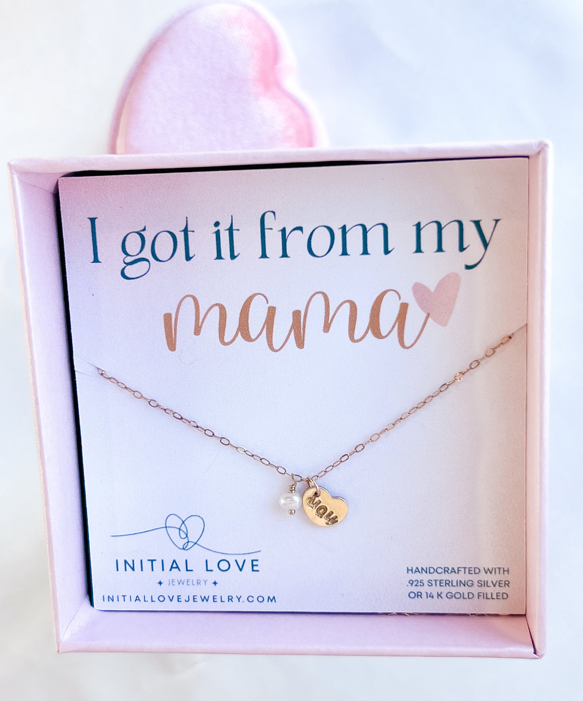 Symbolic Gold Heart Mother's Necklace - Initial Love Jewelry