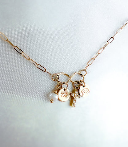 Symbolic Gold Charm Necklace