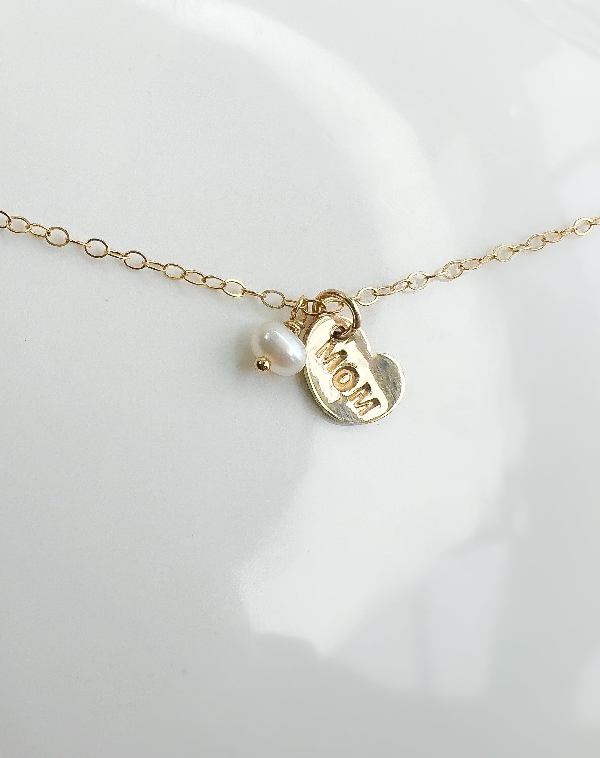 Symbolic Gold Heart Mother's Necklace - Initial Love Jewelry