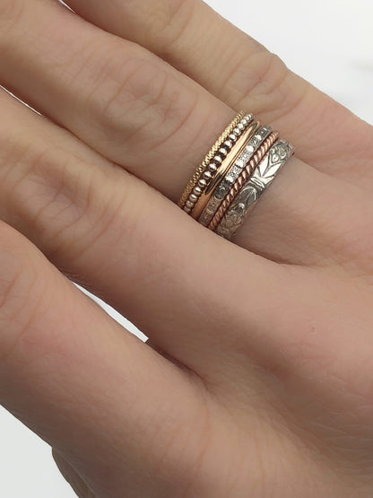 Mixed stacking ring set