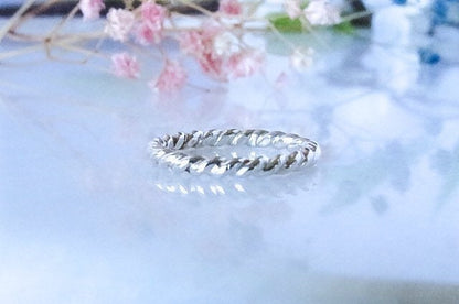 Thick Silver Twisted Ring