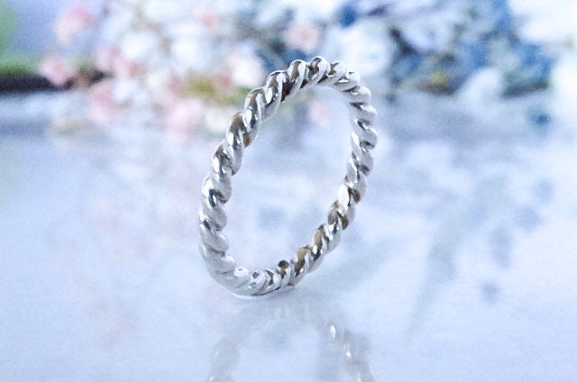 Thick Silver Twisted Ring