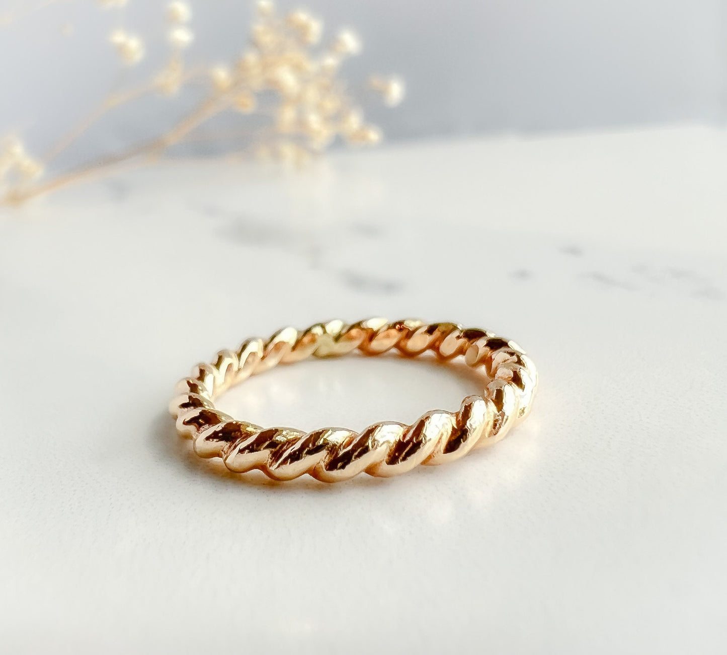 Thick Gold Filled Twisted Ring