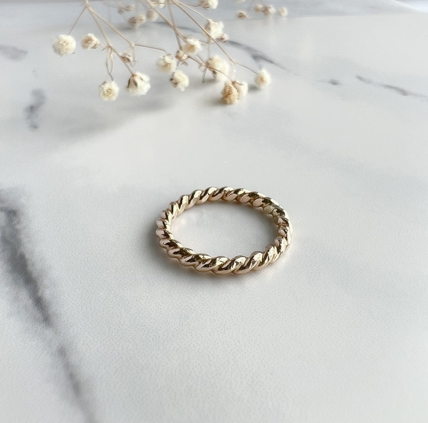 Thick Gold Filled Twisted Ring