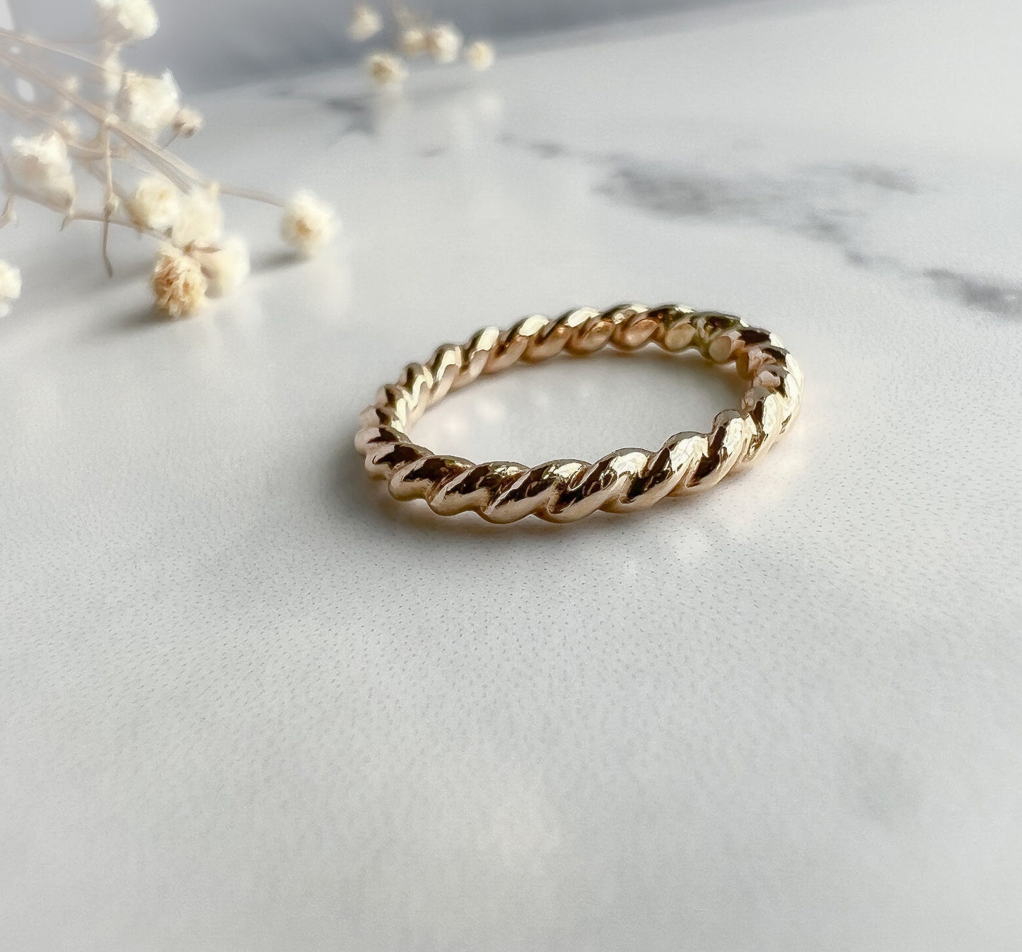 Thick Gold Filled Twisted Ring