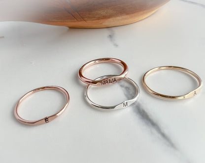 Dainty Initial Stacking Rings