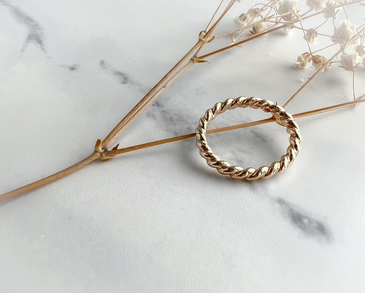 Thick Gold Filled Twisted Ring