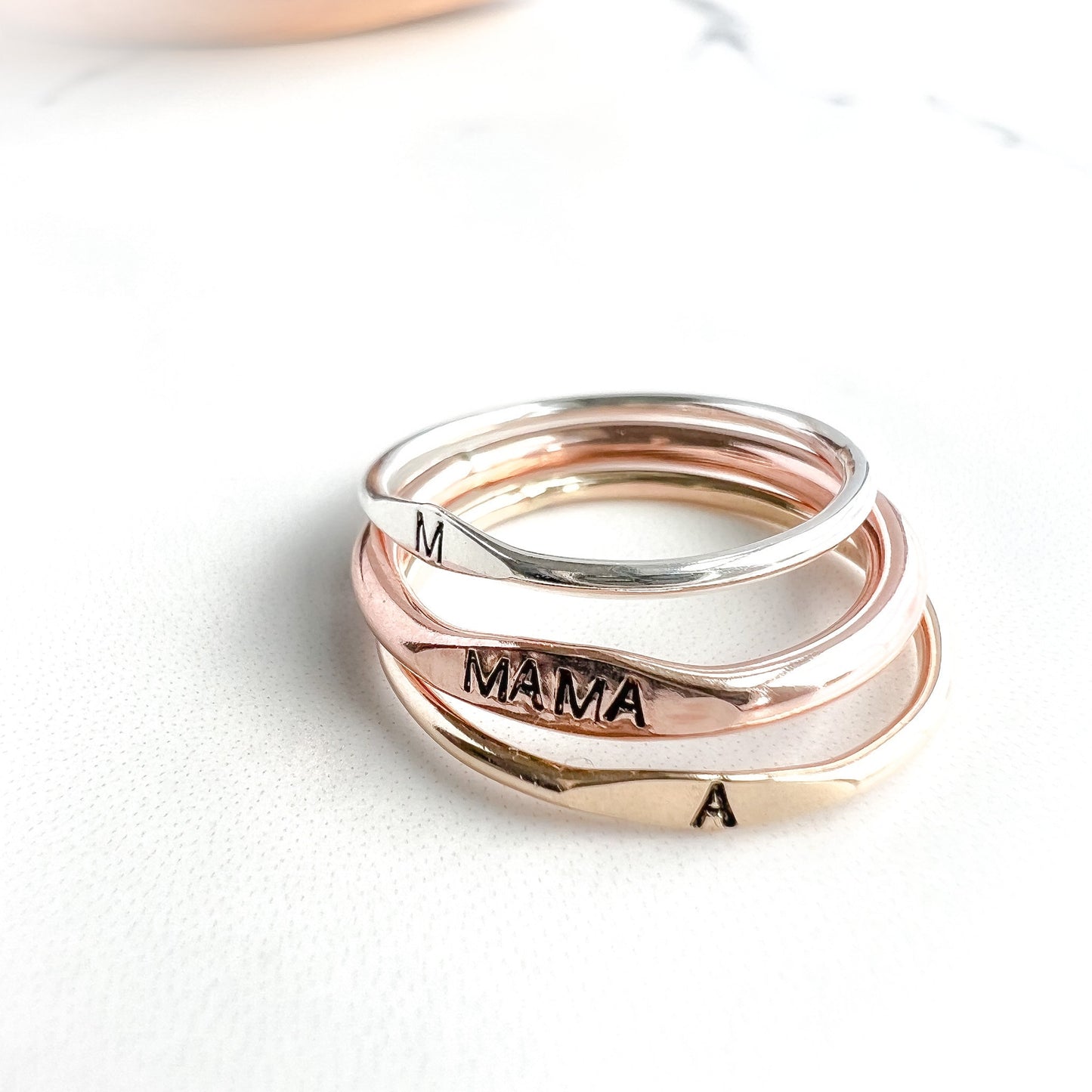 Dainty Initial Stacking Rings