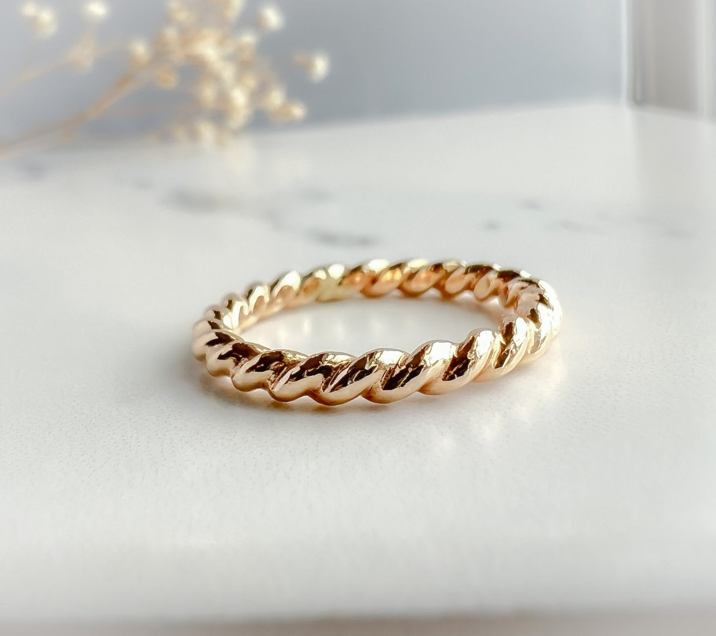 Thick Gold Filled Twisted Ring