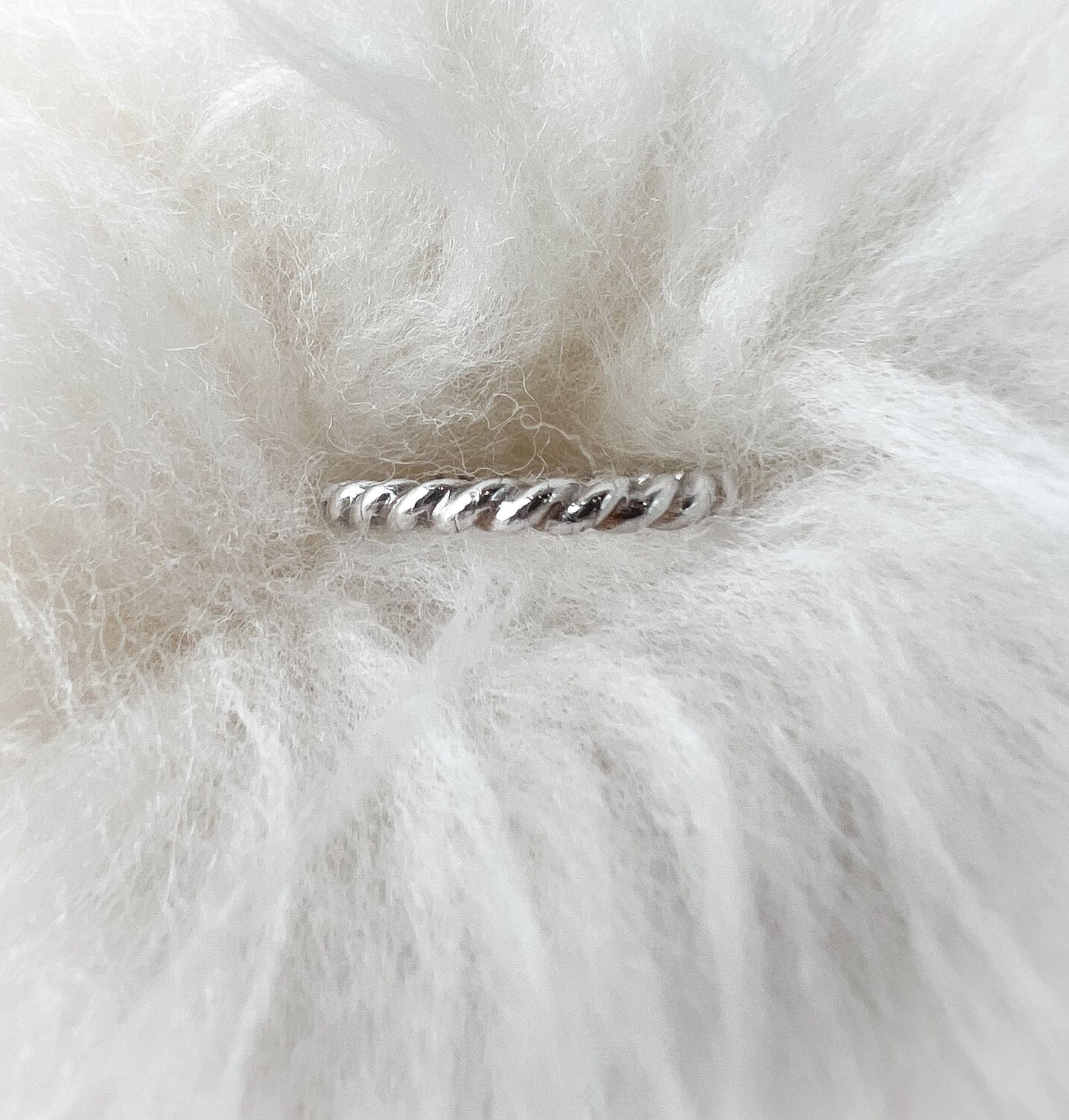 Thick Silver Twisted Ring