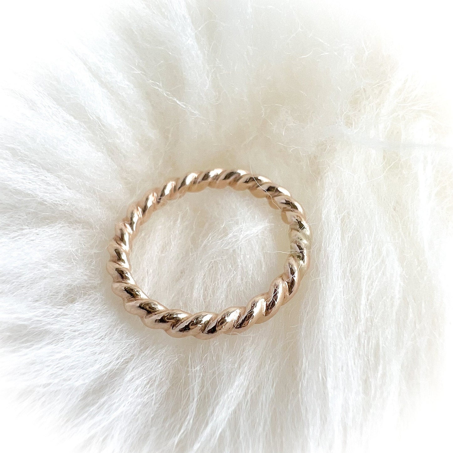 Thick Gold Filled Twisted Ring