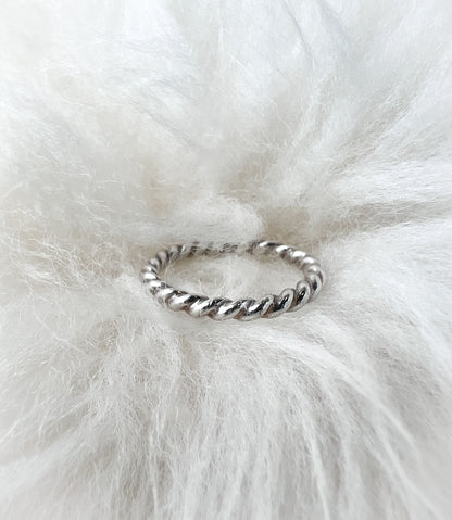 Thick Silver Twisted Ring